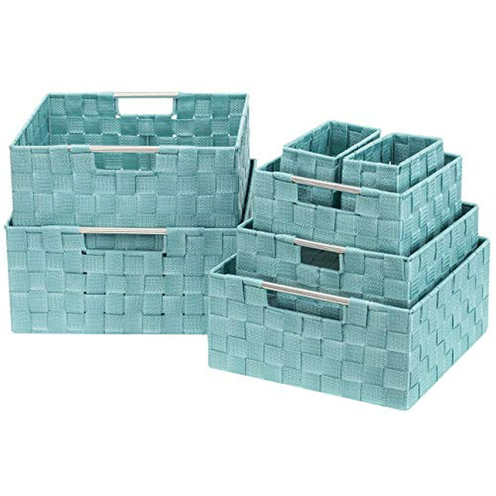 Sorbus Storage Box Woven Basket Bin Container Tote Cube Organizer Set
