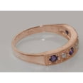 thumbnail image 5 of LBG 14k Rose Gold Cultured Pearl & Amethyst Womens Eternity Ring - 10 - Sizes 4 to 12 Available, 5 of 6