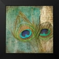 thumbnail image 2 of Greene, Taylor 12x12 Black Modern Framed Museum Art Print Titled - Peacock 2, 2 of 5