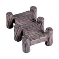 thumbnail image 3 of Ounissouiy Decoración puente de madera Micro resina ornamento Retro hecho a mano paisaje bonsái Ganiture sintético autoensamblaje jardín hogar Decoración del hogar, 3 of 6