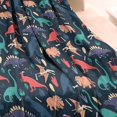 thumbnail image 3 of DarkBlue Colorful Dinosaurs Pattern Blanket,Comfortable Soft Flannel Throw Blanket,All Season,Warm Lightweight Blankets for Sofa Bed Couch Living Room Chair,30"x40", 3 of 4