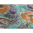 thumbnail image 3 of Ambesonne Nature Quilted Bedspread Set 3 Pcs, Pastel Hand-Drawn Flowers, Twin, Pale Vermilion and Turquoise, 3 of 4