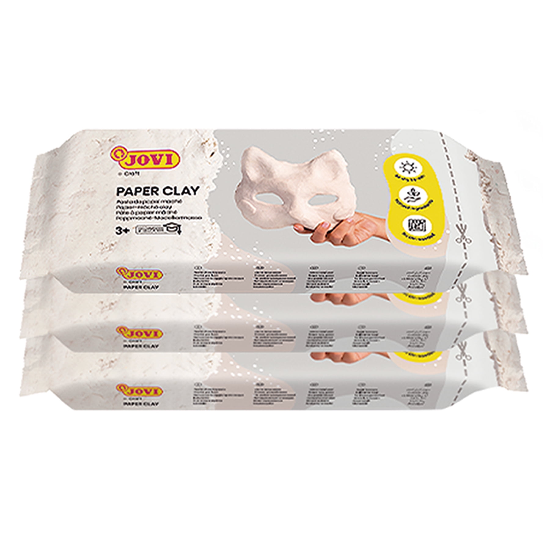 JOVI Paper Clay School Pack, 3 Bars 1.5lb & 20 Spatulas