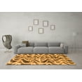 thumbnail image 3 of Ahgly Company Indoor Square Abstract Orange Modern Area Rugs, 3' Square, 3 of 4