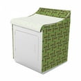 thumbnail image 2 of Ethnic Washer Cover, Composition of Stripes with Ornamental Motifs Checkered Squares Illustration, Suitable for Dryer and Washing Machine, 29" x 28" x 40", Multicolor, by Ambesonne, 2 of 3