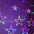 thumbnail image 2 of Cadena de con Forma de Luna y Estrellas para Ventana, Funciona con USB y Pilas,para Interior, Dormitorio, Ventana, Multicolor B, 2 of 5