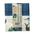 thumbnail image 2 of St Nicholas Square Christmas Cabin Deer Bear & Snowman Shower Curtain Holiday, 2 of 2