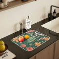thumbnail image 5 of Yayeee Dish Drying Mat for Kitchen Counter 18" x 24" Microfiber Super Absorbent Coffee Decorative Pad, Brown Christmas Gingerbread, 5 of 9