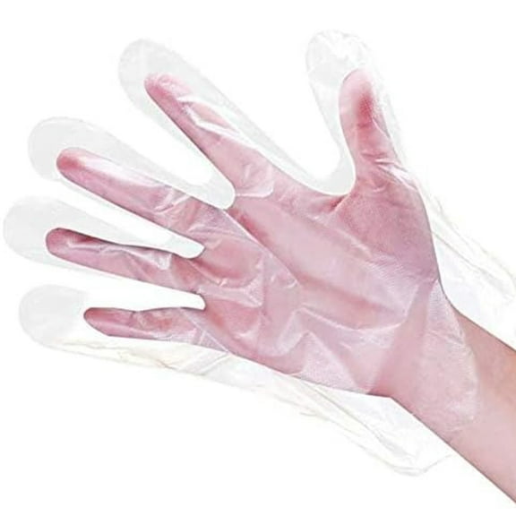 Food Prep Gloves Plastic Food Safe Gloves, Food Handling,Plastic Food Prep Gloves - Disposable, Transparent for Food Service/200 Count
