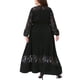 thumbnail image 3 of Vestido Formal de Talla Grande para Mujeres Agnes Orinda, Manga Larga de Malla Transparente, Elegante para Invitadas de Boda, Fiesta de Cóctel, Vestidos Maxi A-Line 3X Negro, 3 of 5