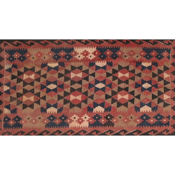 Ahgly Company Indoor Rectangle Contemporary Saffron Red Oriental Area Rugs, 2' x 3'
