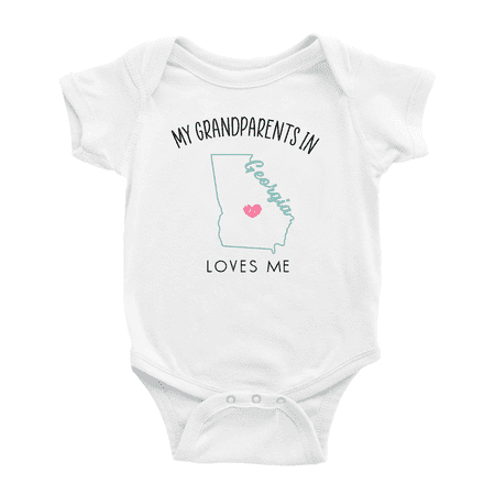 

My Grandparents In Georgia Loves Me Baby Bodysuits Unisex 0-3 Months