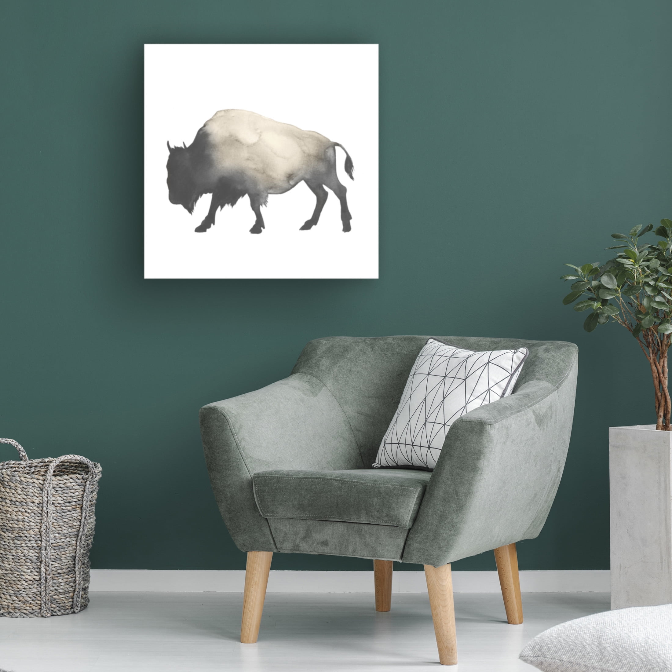 Canvas Wall Art - Grace Popp 'Sepia Animal Silhouette IV' Wall Art for Living Room, Bedroom, or Office Décor by Trademark Fine Art - 24 x 24 Inches