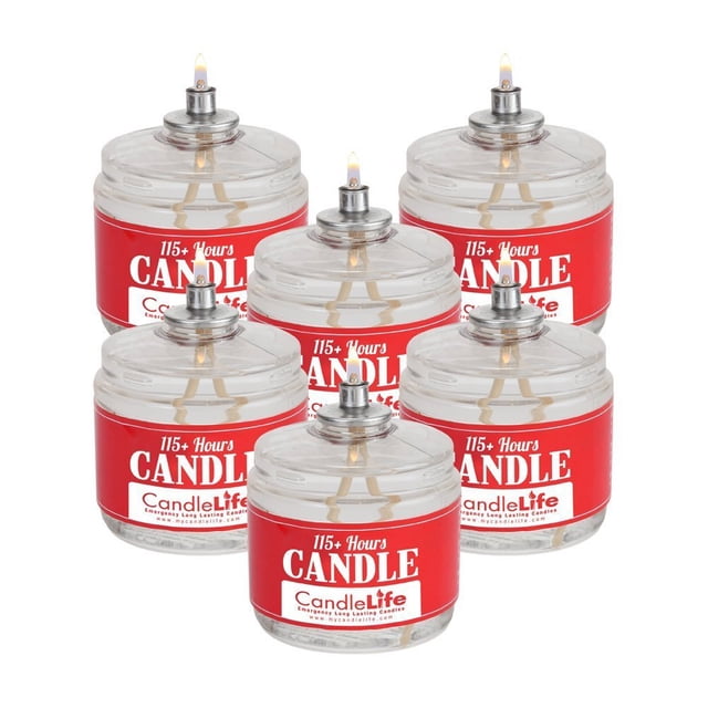 Velas de supervivencia de emergencia CandleLife, 115 horas (juego de 6)