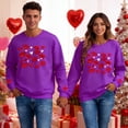 thumbnail image 2 of Enjoytime Valentines Matching Sweatshirts for Couples Heart Graphic Long Sleeve Crewneck Sweatshirt Funny Casual Holiday Tops, 2 of 8