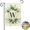 Garden Flag-W, variant on Monogram Letter A-Z Garden Flag, 12x18'''' Linen Double Sided Garden Flags for Outside, Family Last Name Initial Outdoor Decoration Flag, Suitable for Yard, Porch, Balcony (Flagpole not Included)