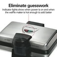 thumbnail image 6 of Hamilton Beach Belgian Waffle Maker with Nonstick Plates, Waffle Iron with Compact Storage, Stainless Steel, 6 of 8