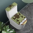 thumbnail image 2 of HELLHERO Polyester Bathroom Toilet Cozy Set & Washable Toilet Lid Dust Cover Set & Universal for Household Elastic Bottom, 2 of 7