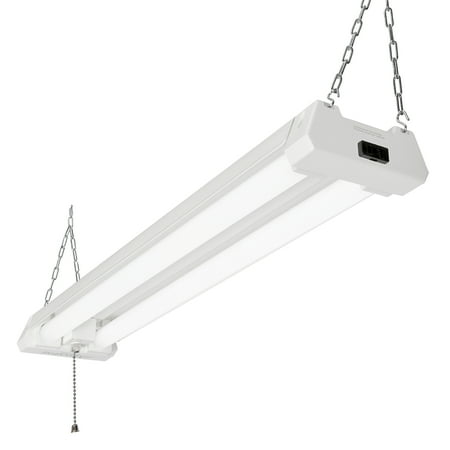 Maxxima 2ft. Utility Led Shop Light Fixture Linkable Frosted Lens 5000K Daylight 2000 Lumens