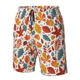 thumbnail image 4 of Balery Colorful Maple Leaves Traje de Baño Estilo Hawaiano para Hombre, Shorts de Secado Rápido con Bolsillos-Large, 4 of 6