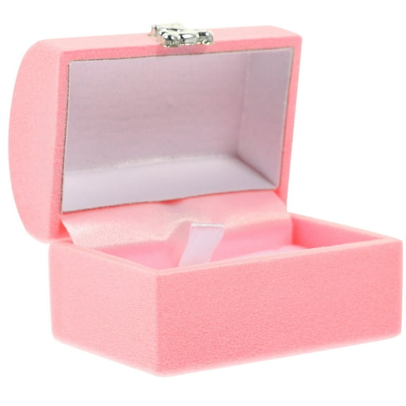 ADDHAT Jewelry Box Pink Flocking 1Pcs Jewelry Boxes For Women Girls