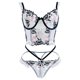 thumbnail image 2 of Gibobby Ropa sexy de mujer para sexo Mujeres Sexy Malla de Encaje Floral Bordado Liga ligada Lencería Ropa Interior Conjuntos de lencería Sexy(Rosa, G), 2 of 5