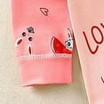 thumbnail image 4 of Girls' Pajamas Long Sleeve Tee and Pants Organic Cotton PJ Set 6-12 Months 12-24 Months 2t 3t 4t 5t 6t 7t 8t 9t Children(Pink,3-6 Months), 4 of 6