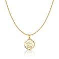 thumbnail image 1 of 14K Yellow Gold Angel Charm Pendant with 0.9mm Wheat Chain Necklace - 22", 1 of 6