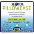 thumbnail image 6 of XL Cool Extra Large Oversize Special Cooling Pillowcases. 25 Inches Wide Fits The Biggest Pillows! Cooling Lyocell Fabric Stays Extra Cool and Dreamy Soft. 2-Pack Queen White, 6 of 6