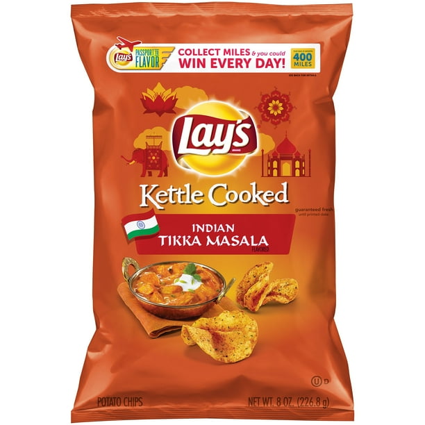 Lay's Kettle Cooked Indian Tikka Masala Potato Chips, 7.75 Oz