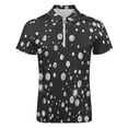 thumbnail image 4 of Bling with Diamond Men Zipper T-shirt Summer Casual Short Sleeve T-shirt Top, 4 of 7