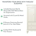 thumbnail image 6 of Evolur Armoire in Ivory Lace, Spacious Storage, 6 of 12