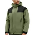 thumbnail image 1 of Gpaecead Vestes de Randonnée pour Hommes Mode Décontractée Couleur Unie Manches Longues à Capuche avec Poche Zippée Veste Stormtrooper Coupe-Vent Extérieur, 1 of 9