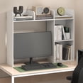 thumbnail image 2 of Furinno BASIC Desk Shelf, 5-Shelf Desktop Hutch, Book Shelf, Desk Organzier, for Office Supplies, Office Desk Accessories, White, 2 of 5