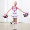 thumbnail image 2 of LOLANTA Girls Cheerleading Outfit Cheer Costume For Girls Sleeveless Crop Top&Skirt&Socks&Pom Poms, 2 of 6