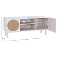thumbnail image 3 of SAFAVIEH Ophelia Coastal 2 Door 2 Shelf Media Stand, White (46.9 in. W x 15.5 in. D x 21 in. H), 3 of 16