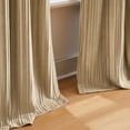 thumbnail image 5 of Lush Decor Glam Pleated Velvet Light Filtering Window Curtain Panels?? Pair 38" W X 84" L Neutral?? - Velvet Curtains - Drapes - Tan Curtains - Glam Decor, 5 of 9