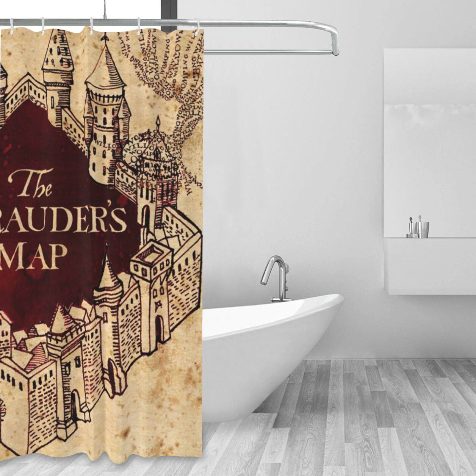 Harry Potter Hogwarts Shower Curtain Waterproof Bath Curtains Bathroom  Decor With Hooks – BEDDING PICKY