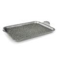 thumbnail image 2 of Flonal Monolite Forged Aluminum Non-Stick Griddle Plate 13.8x9.8" (35x25 cm) Marble Flat Griddle Pan, Gray, 2 of 6