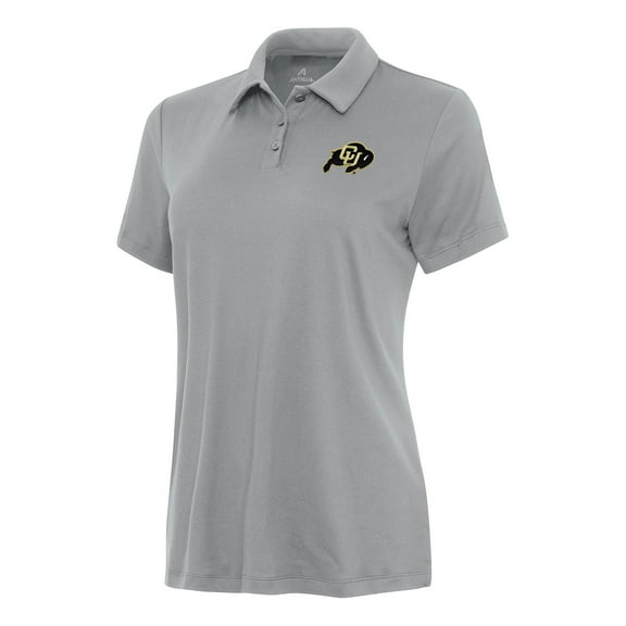 Women's Antigua Gray Colorado Buffaloes Reprocess Polo