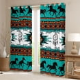 jejeloiu Boho Bohemain Print Curtains Pack of 2 (42x84 Each),Western ...