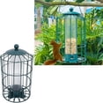 thumbnail image 5 of Bxaolu Squirrel Proof Bird Feeders for Outdoors Hanging (Metal Green) Bird Feeder with 4 Ports, Chew-Proof & Weather Resistant, Backyard Decor Gift (12.6 x 7.1 x 7.1 inches), 5 of 9