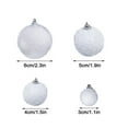 thumbnail image 2 of SuoKom Christmas Balls, 24Pcs 1.1 Inch White Snow Christmas Balls Hanging Ornaments Shatterproof Delicate Baubles Set, for Home Holiday Party Xmas Tree Decoration Gifts, 2 of 7