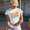 thumbnail image 2 of Colorado, America, US or USA State, Groovy Retro Wavy Text Merch Gift, Tan T-Shirt, XL, 2 of 5