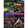 thumbnail image 6 of Clearance! 4th of July Solar USA Flag Lights Outdoor, 4th of July Decorations Outdoor, Waterproof Solar Ameriacan Flag Patriotic Lights for Yard, Garden, Pathway, Independence Day Gift for Women Men, 6 of 9