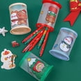 thumbnail image 3 of Contenedor para bolígrafos con forma de muñeco de nieve de Navidad con dibujos animados, contenedor para bolígrafos plegable para bricolaje, caja de almacenamiento de escritorio, papelería bonita, 3 of 4