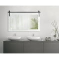 thumbnail image 6 of Kate and Laurel Cates Farmhouse Horizontal Wood Framed Wall Mirror, 40 x 26, White, Barn Door-Inspired Rustic Mirror for Wall, 6 of 6