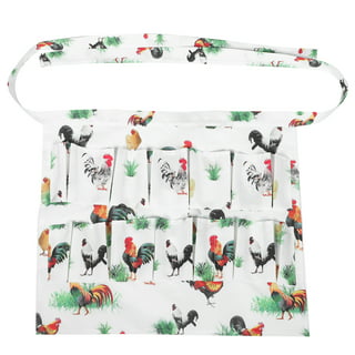 Foxyoo Egg Apron for Fresh Eggs,Egg Collecting Apron with 14 Deep Pockets,Chicken Egg Apron for Women,Egg Baskets Holder Apron-Full Body Style
