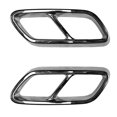 thumbnail image 1 of 2 Embellecedores de tubo de escape, accesorios exteriores para silenciador, compatibles con Mercedes plata, 1 of 6