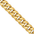 thumbnail image 4 of 10K Solid Yellow Gold 6.75mm Miami Cuban Curb Link Chain Necklace, 4 of 5